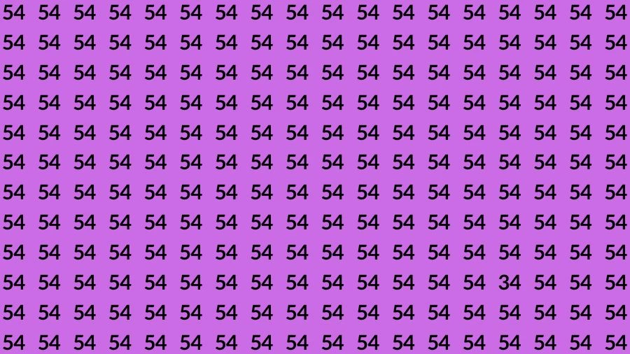 Optical Illusion Brain Challenge: If you have 50/50 Vision Find the number 34 in 12 Secs