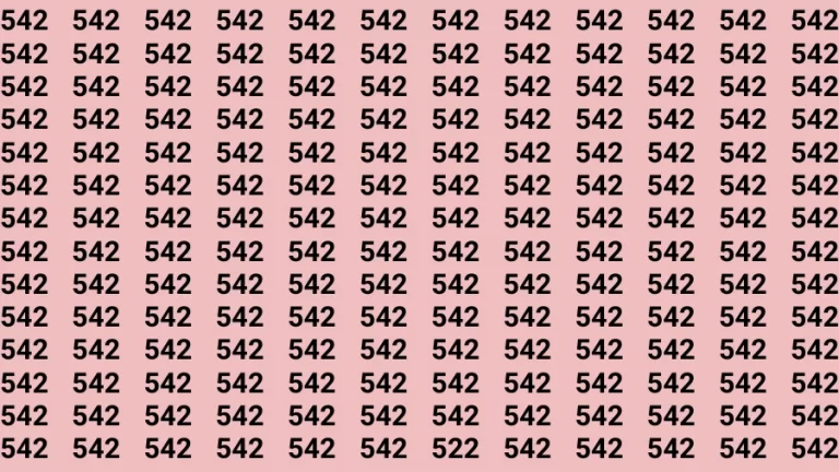 Observation Brain Challenge: If you have Hawk Eyes Find the Number 522 in 15 Secs