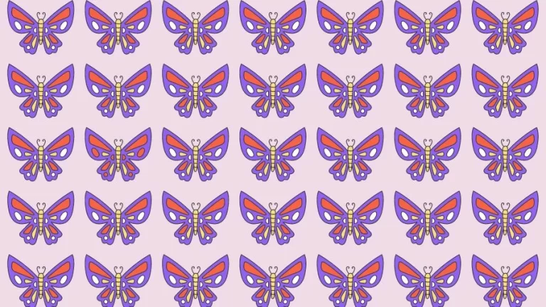 Optical Illusion Brain Test: If you have Eagle Eyes find the Odd Butterfly in 15 Seconds