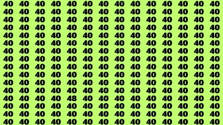 Observation Find it Out: If you have Sharp Eyes Find the Number 48 among 40 in 20 Secs