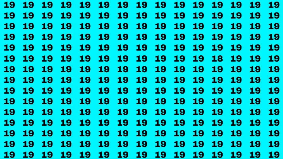 Observation Brain Challenge: If you have Eagle Eyes Find the number 18 among 19 in 12 Secs