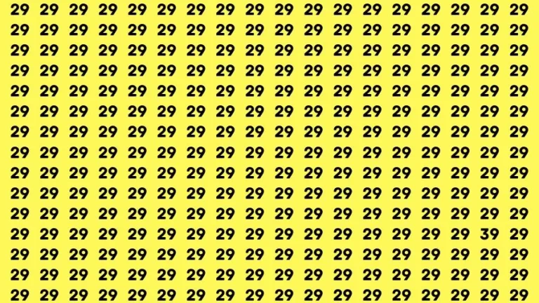 Observation Brain Challenge: If you have Hawk Eyes Find the Number 39 among 29 in 15 Secs