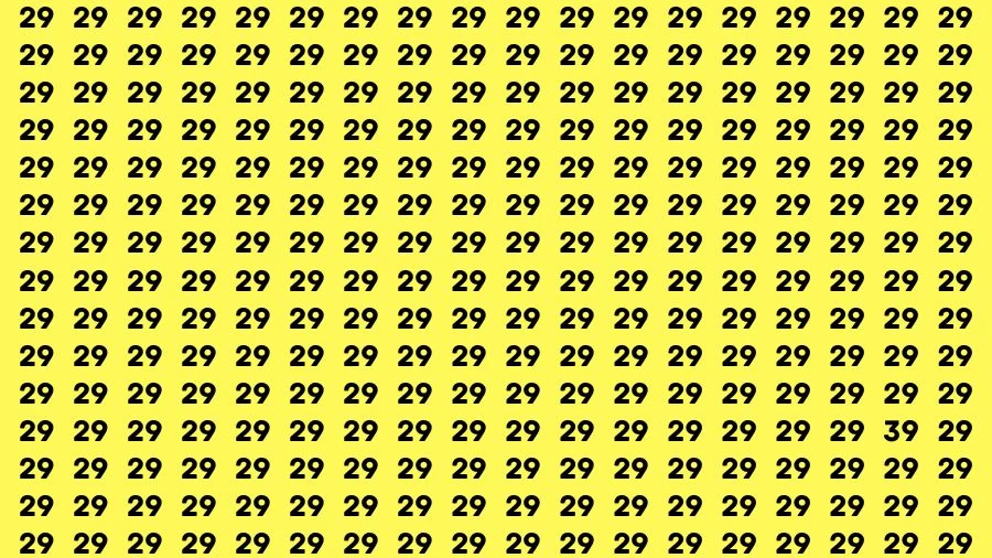 Observation Brain Challenge: If you have Hawk Eyes Find the Number 39 among 29 in 15 Secs