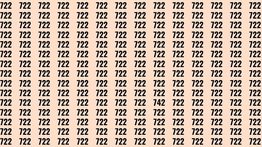 Observation Find it Out: If you have Sharp Eyes Find the number 742 in 20 Secs