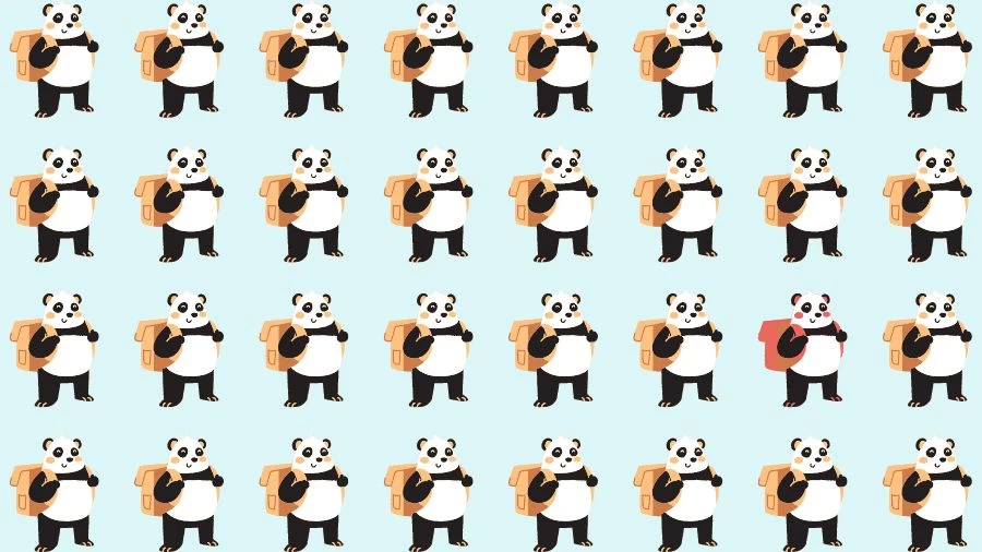 Optical Illusion Brain Test: If you have Eagle Eyes find the Odd Panda in 15 Seconds