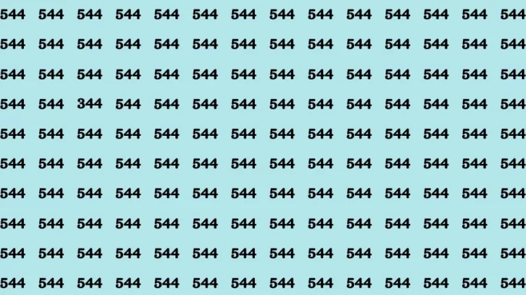 Optical Illusion Brain Test: If you have Eagle Eyes Find the number 344 in 15 Secs