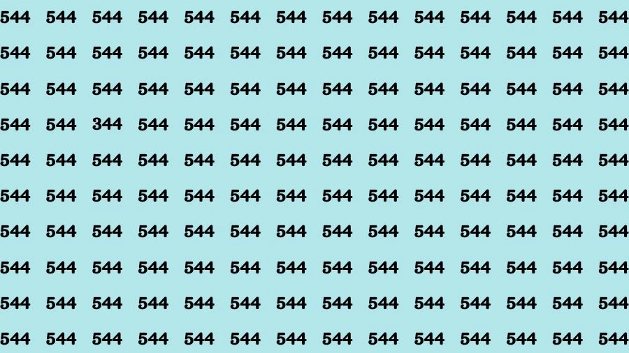 Optical Illusion Brain Test: If you have Eagle Eyes Find the number 344 in 15 Secs