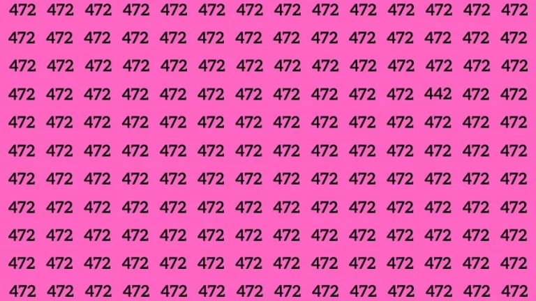 Optical Illusion Brain Test: If you have Sharp Eyes Find the Number 442 in 20 Secs