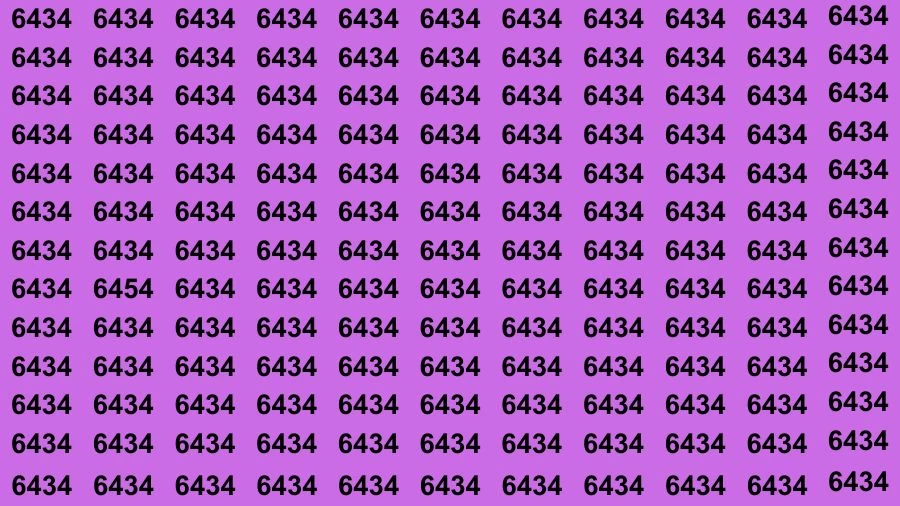 Optical Illusion Brain Test: If you have Eagle Eyes Find the Number 6454 among 6434 in 15 Secs