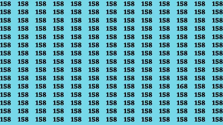 Optical Illusion Brain Test: If you have Sharp Eyes Find the number 168 in 20 Secs