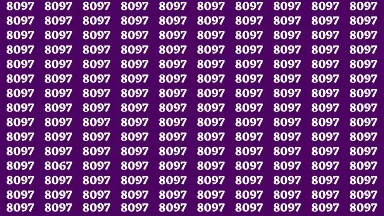 Optical Illusion Brain Challenge: If you have Hawk Eyes Find the Number 8067 in 15 Secs