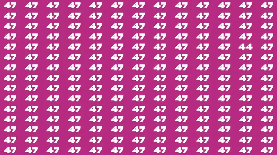 Observation Skill Test: If you have Sharp Eyes Find the Number 44 in 12 Secs