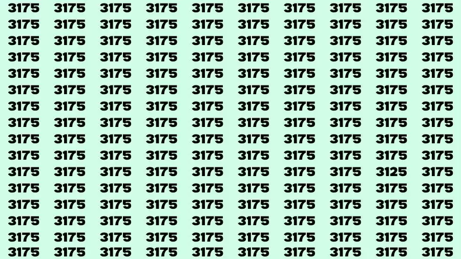 Optical Illusion Brain Test: If you have Sharp Eyes Find the Number 3125 in 7 Secs