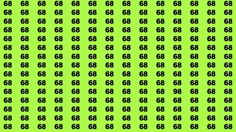 Observation Skill Test: If you have Eagle Eyes Find the Number 98 in 11 Secs