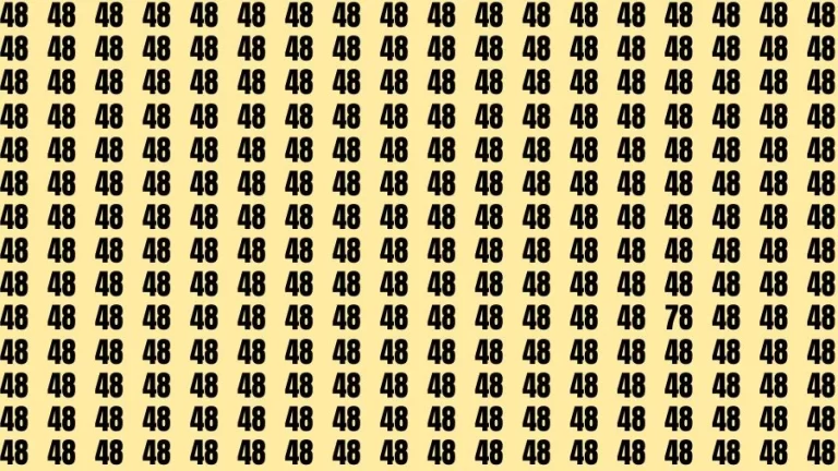 Observation Brain Challenge: If you have Eagle Eyes Find the number 78 in 15 Secs