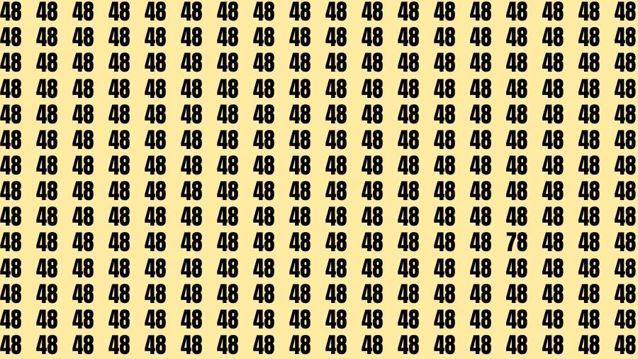 Observation Brain Challenge: If you have Eagle Eyes Find the number 78 in 15 Secs