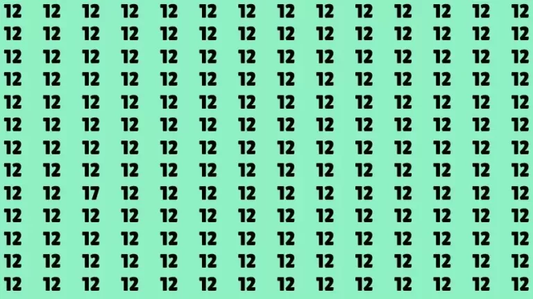 Optical Illusion Brain Test: If you have Eagle Eyes Find the Number 17 in 15 Secs