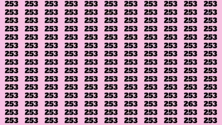 Optical Illusion Brain Test: If you have Sharp Eyes Find the number 263 in 20 Secs