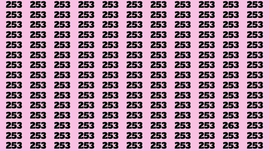 Optical Illusion Brain Test: If you have Sharp Eyes Find the number 263 in 20 Secs