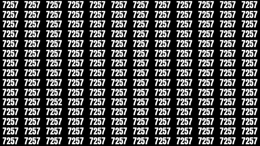 Observation Find it Out: If you have Sharp Eyes Find the Number 7252 among 7257 in 20 Secs