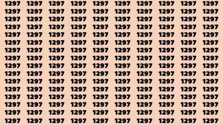 Optical Illusion Brain Challenge: If you have Hawk Eyes Find the Number 1797 in 15 Secs