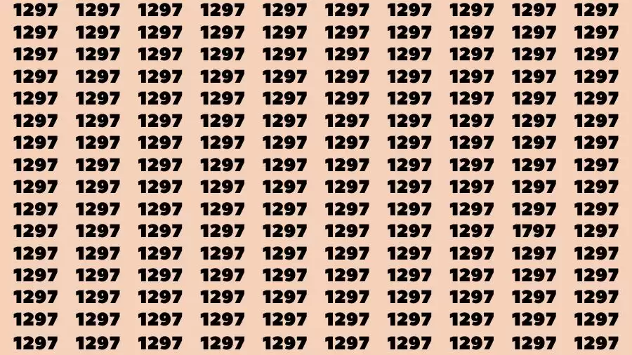 Optical Illusion Brain Challenge: If you have Hawk Eyes Find the Number 1797 in 15 Secs