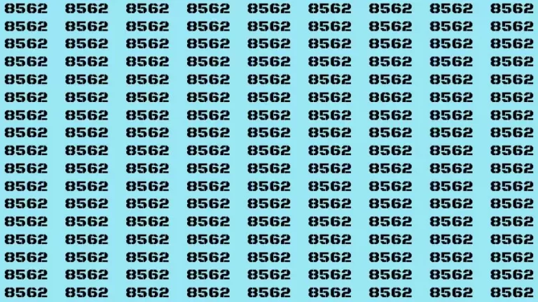 Optical Illusion Brain Test: If you have Sharp Eyes Find the number 8662 in 20 Secs