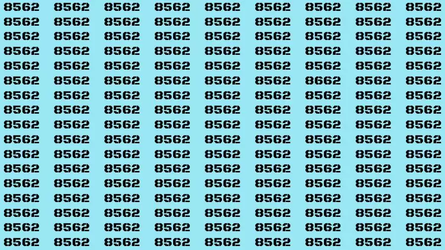 Optical Illusion Brain Test: If you have Sharp Eyes Find the number 8662 in 20 Secs