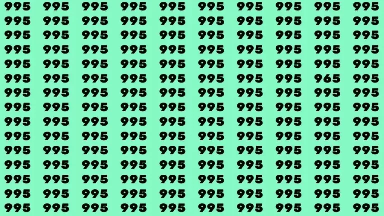 Optical Illusion Brain Challenge: If you have Hawk Eyes Find the Number 965 in 15 Secs