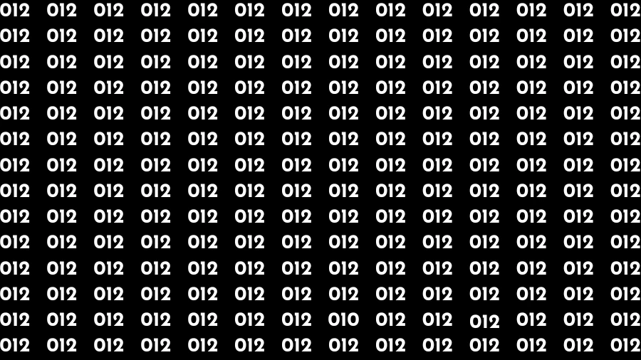 Observation Brain Challenge: If you have Eagle Eyes Find the number 010 in 12 Secs