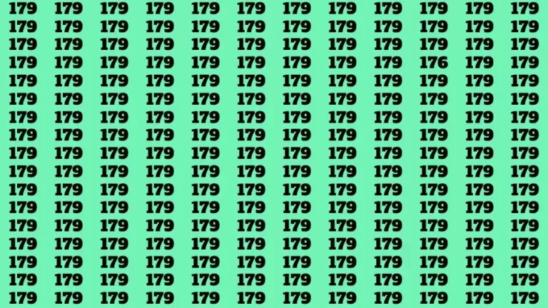 Observation Skill Test: If you have Sharp Eyes Find the Number 176 in 15 Secs