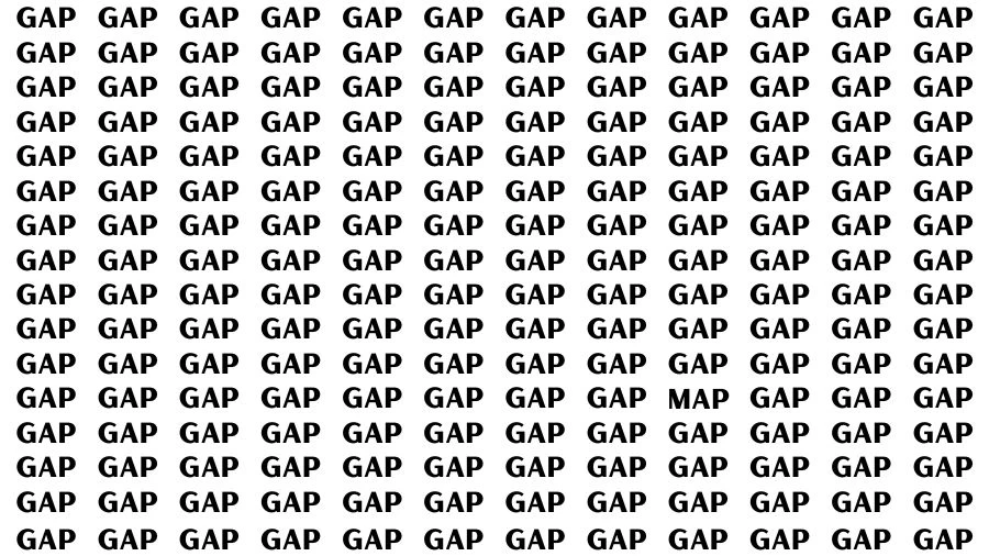 Observation Brain Challenge: If you have Eagle Eyes Find the Word Map in 15 Secs