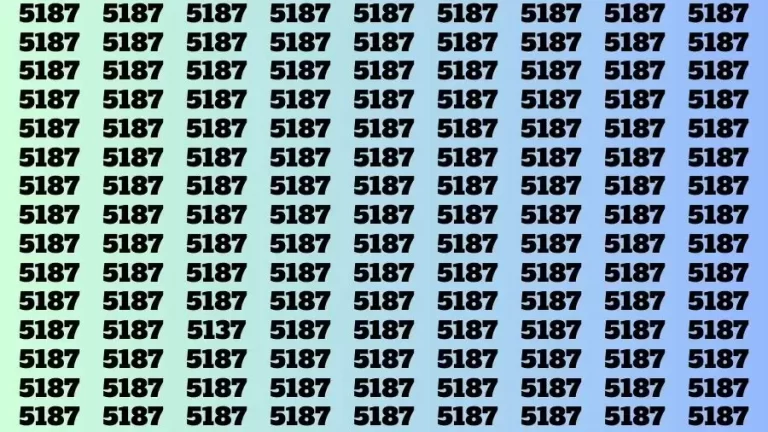 Optical Illusion Brain Challenge: If you have 50/50 Vision Find the number 5137 in 12 Secs