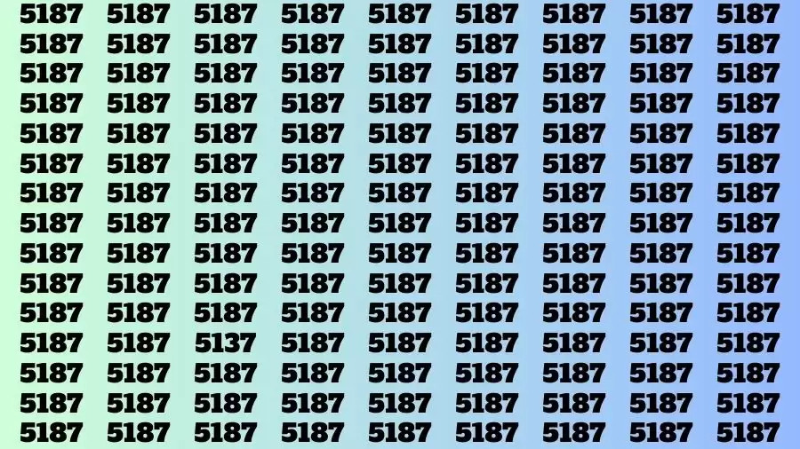 Optical Illusion Brain Challenge: If you have 50/50 Vision Find the number 5137 in 12 Secs