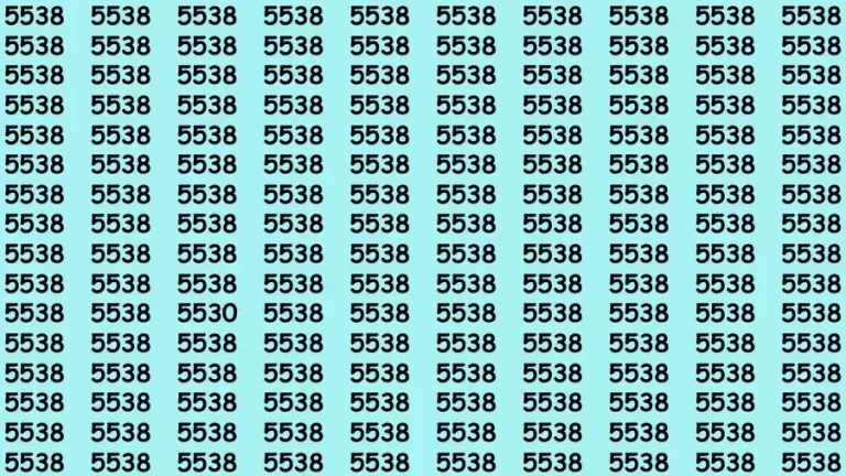 Optical Illusion Brain Challenge: If you have Hawk Eyes Find the Number 5530 in 15 Secs