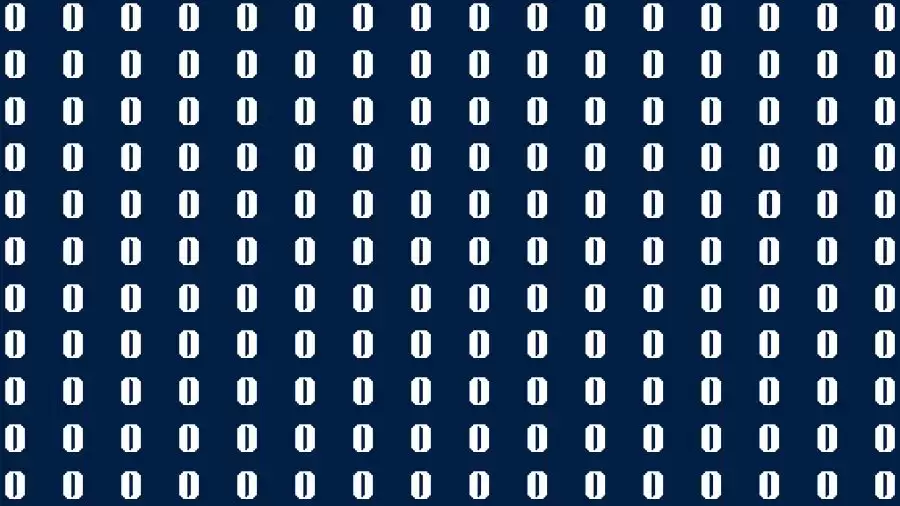 Optical Illusion Brain Challenge: If you have 50/50 Vision Find the number 0 among O in 12 Secs