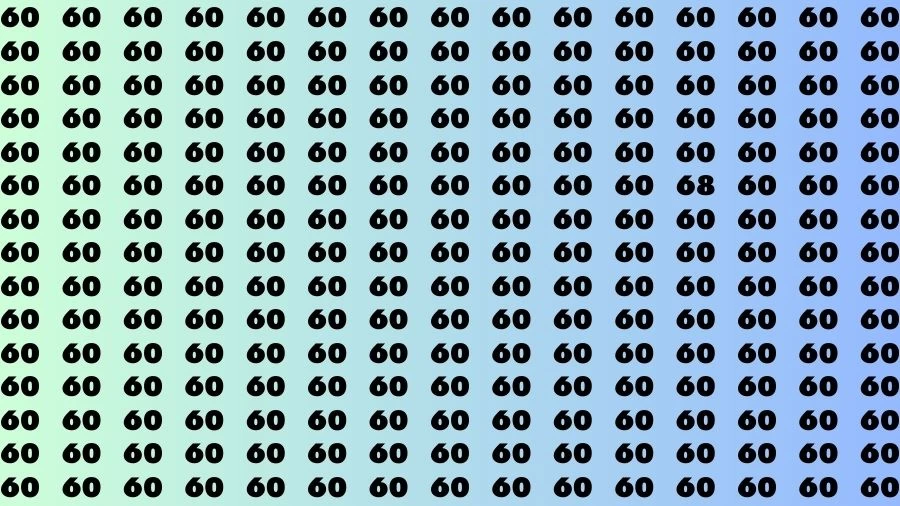 Observation Find it Out: If you have Sharp Eyes Find the Number 68 in 15 Secs