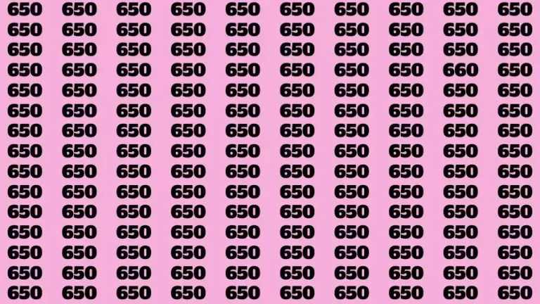 Optical Illusion Brain Challenge: If you have 50/50 Vision Find the number 660 in 12 Secs