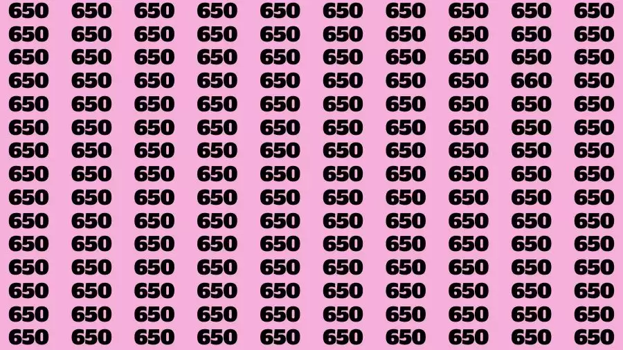 Optical Illusion Brain Challenge: If you have 50/50 Vision Find the number 660 in 12 Secs