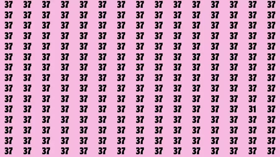 Optical Illusion Brain Test: If you have Sharp Eyes Find the number 31 in 20 Secs