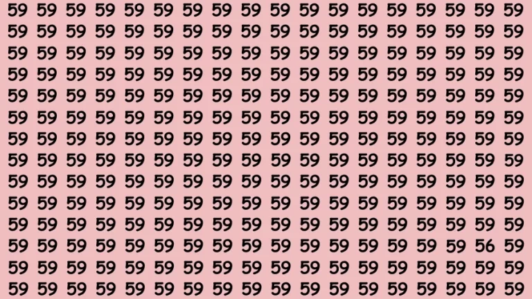 Observation Brain Test: If you have Hawk Eyes Find the Number 56 among 59 in 15 Secs