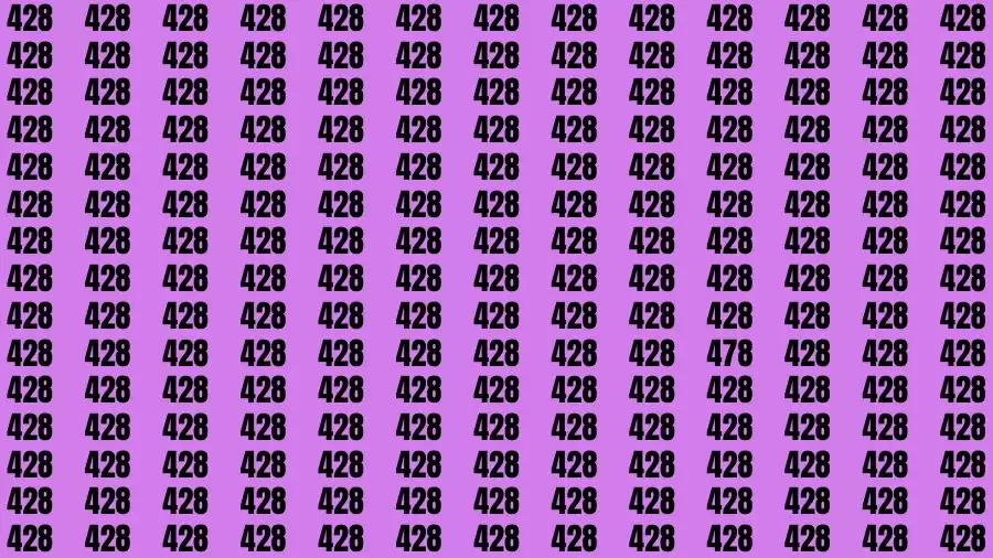 Optical Illusion Brain Test: If you have Sharp Eyes Find the number 478 in 20 Secs