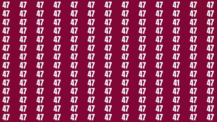 Optical Illusion Brain Test: If you have Sharp Eyes Find the number 41 in 20 Secs