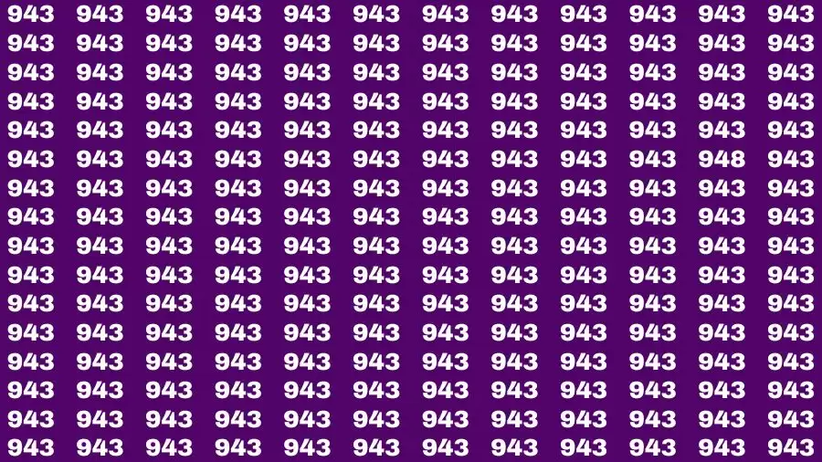 Optical Illusion Brain Test: If you have Sharp Eyes Find the number 948 in 20 Secs