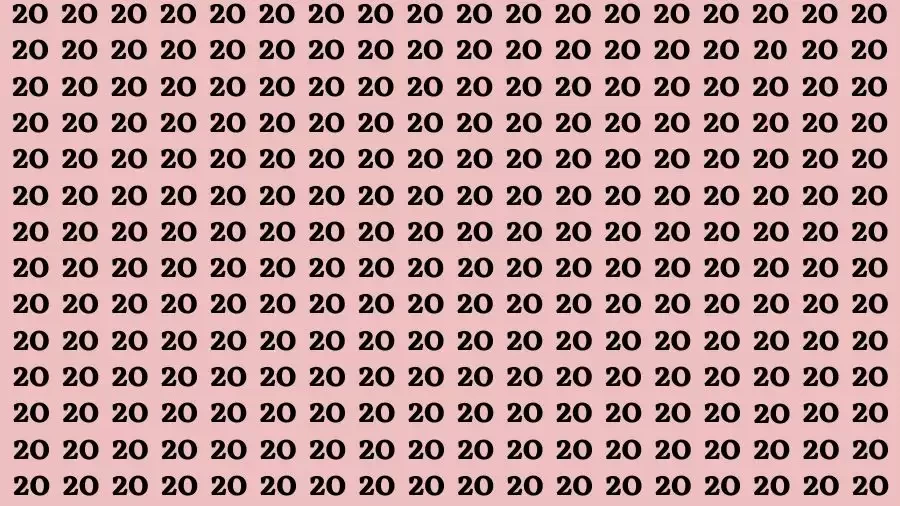 Test Visual Acuity: If you have Eagle Eyes Find the Number 20 in 15 Secs