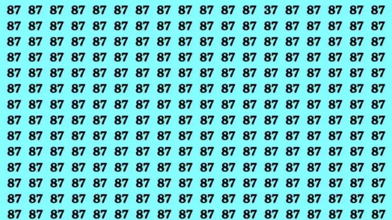 Visual Test: If you have Eagle Eyes Find the number 37 in 12 Secs