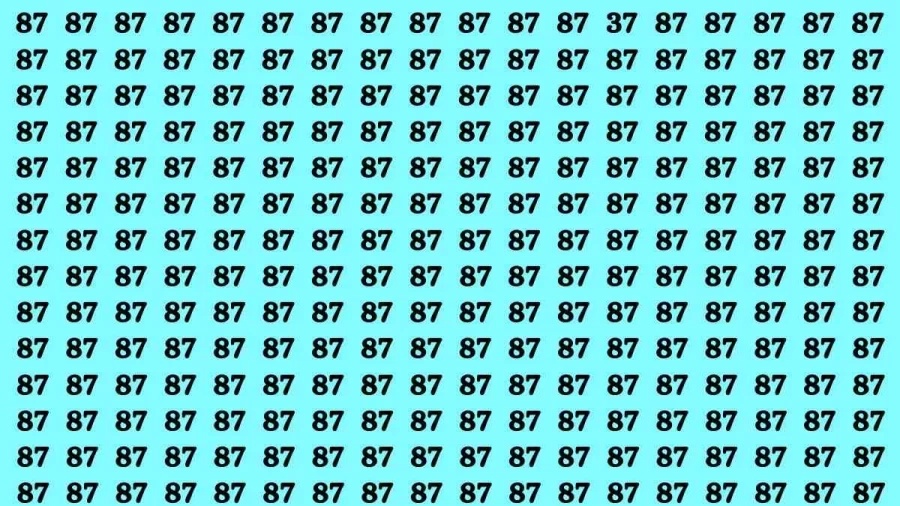 Visual Test: If you have Eagle Eyes Find the number 37 in 12 Secs