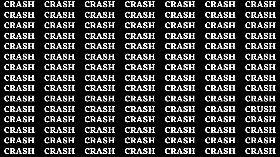 Observation Skill Test: If you have Eagle Eyes Find the Word Crush in 12 Secs