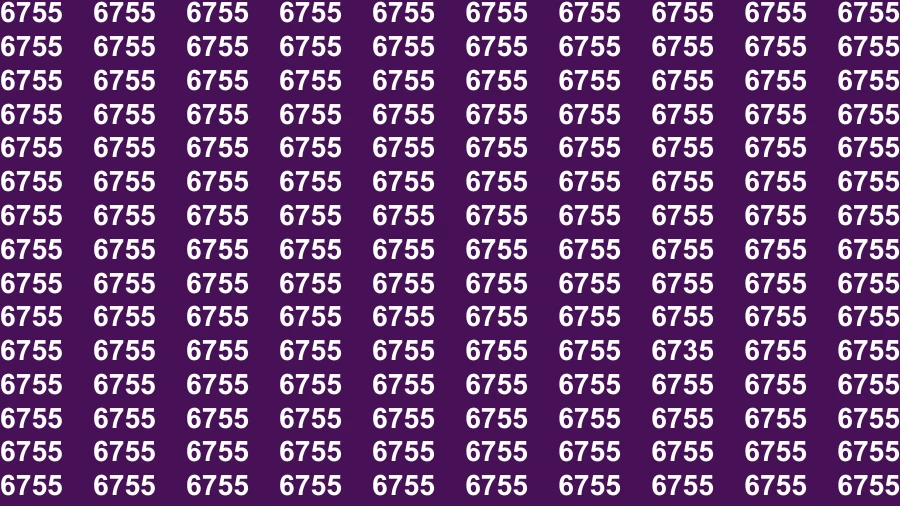 Observation Brain Challenge: If you have Hawk Eyes Find the Number 6735 in 15 Secs