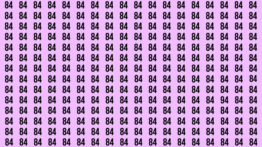 Observation Brain Challenge: If you have Hawk Eyes Find the Number 94 in 15 Secs